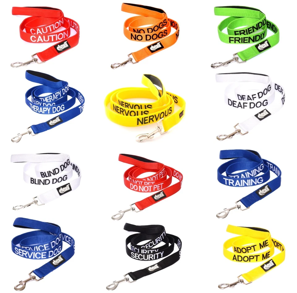 Warning Dog Colour Coded Collar Lead Harness CAUTION, TRAINING Sizes & Styles - Image 4 of 4