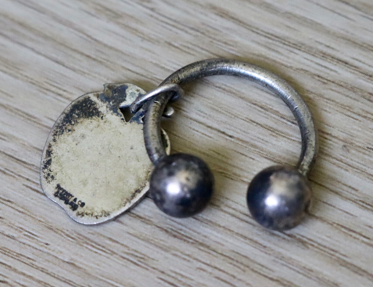 Antique Vintage Tiffany & Co. Sterling Silver Keychain Key