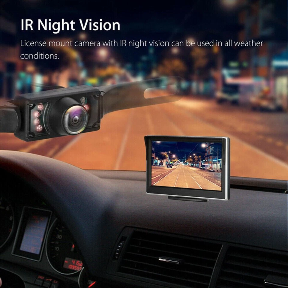 Car rear-view wireless HD camera Parking system Night vision + 5" display - Image 4 of 4
