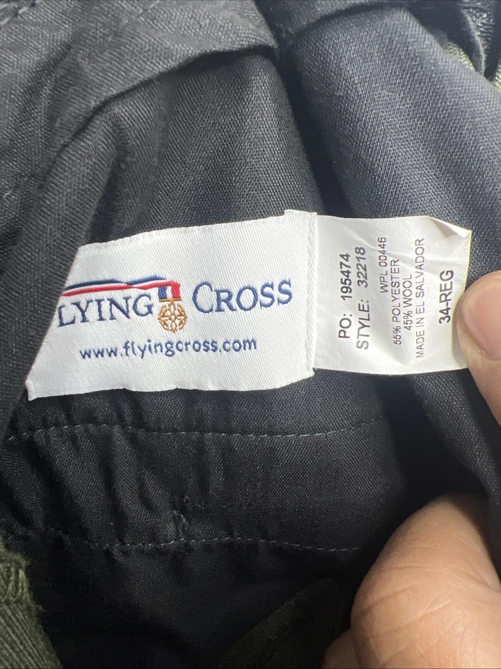 Flying Cross by Fechheimer Olive Green Uniform Pants size 34 X 26 Style 32218 - Image 4 of 4