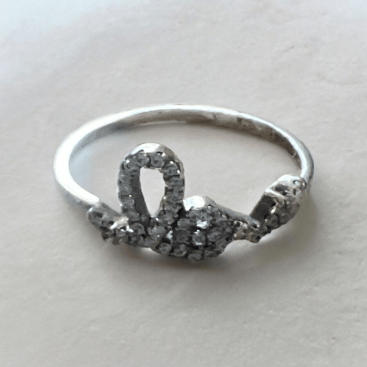 Sterling Silver size 7 love ring