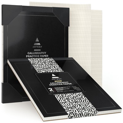 Calligraphy Paper Pad 9x12 Inch, 2 Pack, 50 Sheets, 130 GSM