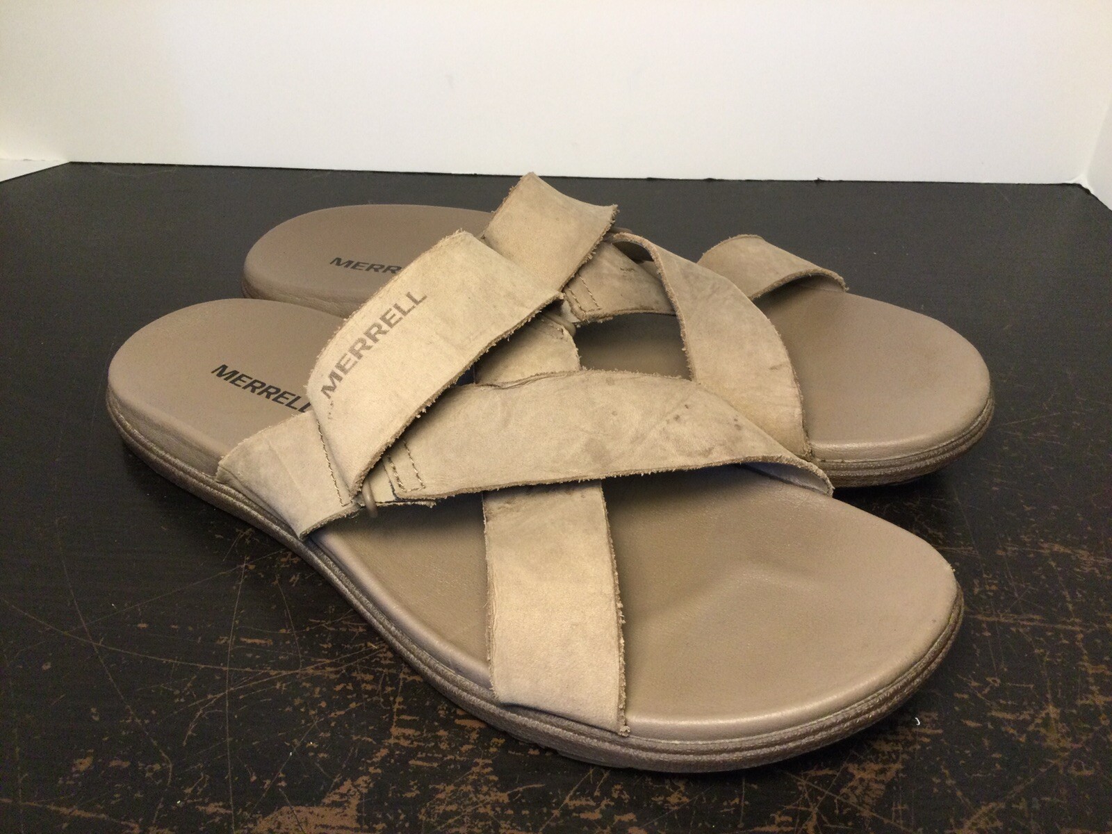 Sandali Merrell Stone antiscivolo Select Grip donna taglia 9 sabbia ottime condizioni