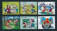 Disney 1996 Gambia - Mickey & Friends Voluntary Activities - Set of 6 - MNH