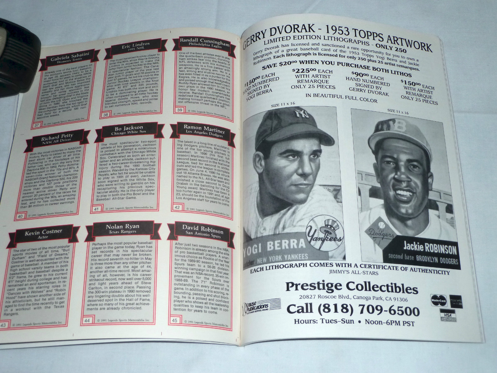 1991 NOLAN RYAN Legends SPORTS MEMORABILIA PRICE GUIDE Vol.4No. 4