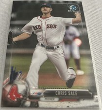 2017 Bowman Chrome Baseball Chris Sale Boston Red Sox base card #15