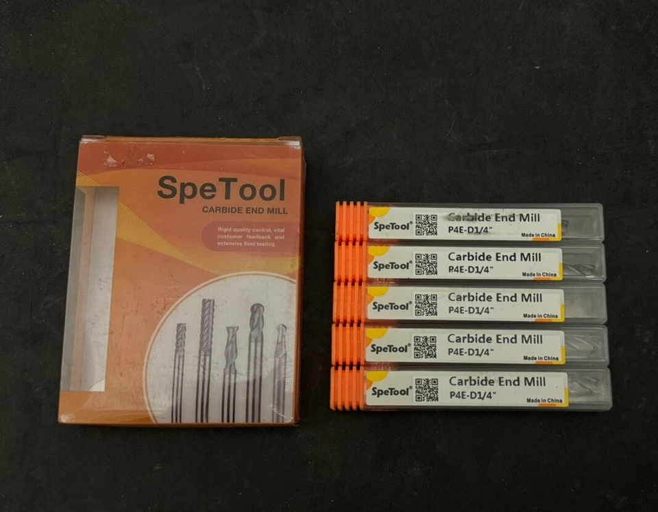 Spetool 5Pcs Carbide End Mill P4E-D1/4” / 4 Flute - Image 2 of 2