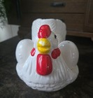 Vintage Ceramic Hen With Salt & Pepper/Napkin Holder — photo 1