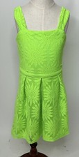 Unbranded Girls Lime Green Dress Measures Small Girls Length 26, Waist 23 No Tag