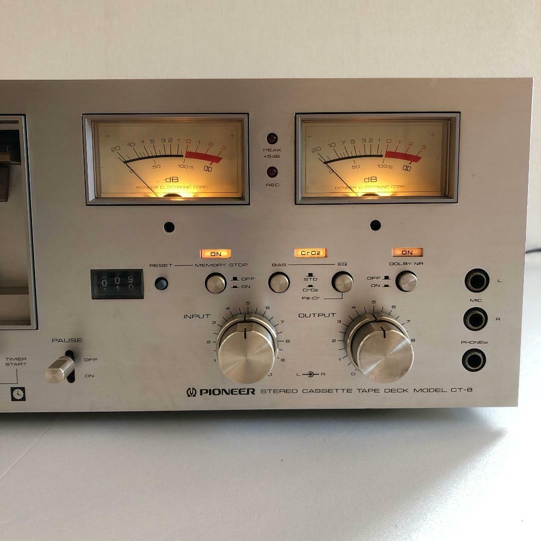 ★PIONEER STEREO CASSETTE DECK CT-7 【品１】 Pioneer CT-7 Stereo Cassette Deck Used Large VU Meters