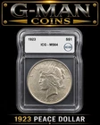 1923 Peace Dollar ICG MS64 $1 Silver Coin Nice Original UNC