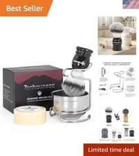 Complete Men s Grooming Set: 4-in-1 Shaving Brush, Bowl Soap for Luxury Shaves