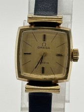 Omega Ladies Square Manual Watch 17mm Gold Dial Good Working Condition