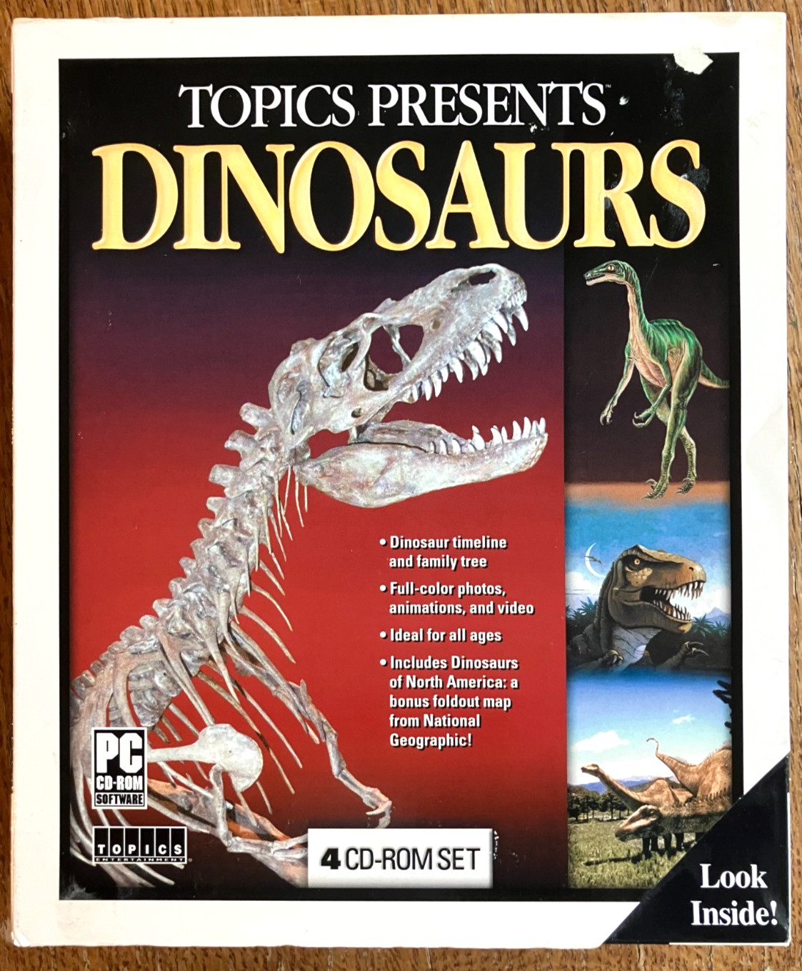 Topics Entertainment Presents DINOSAURS 4 CD-Rom set- Great condition
