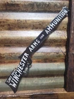 RARE VINTAGE WINCHESTER PORCELAIN SIGN OLD FIREARMS AMMUNITION RIFLE GUN DIECUT