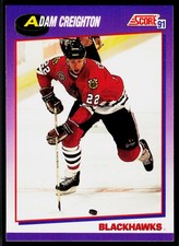 Adam Creighton, 1991-92 Score American, #265, Chicago Blackhawks,
