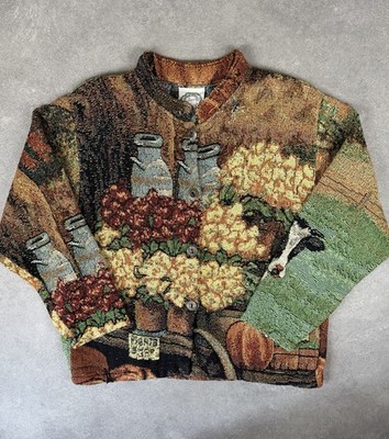 Sugar Street Weavers Gobelin Jacke Vintage 80-90er Jahre