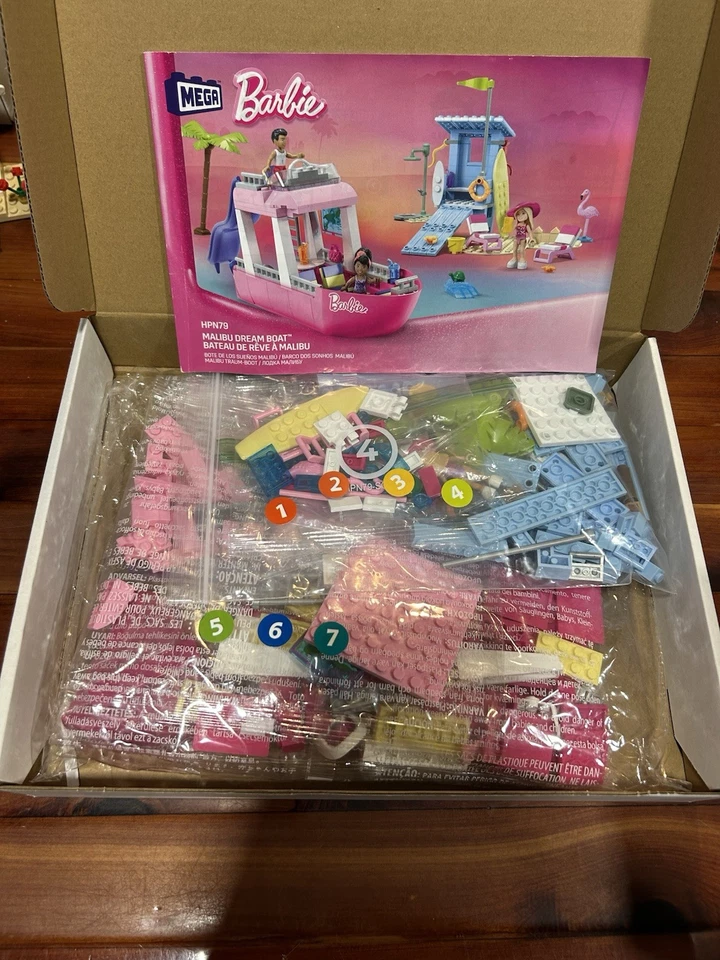 MEGA Barbie Malibu Dream Boat HPN79 Complete Pre-Owned - Image 2 of 2