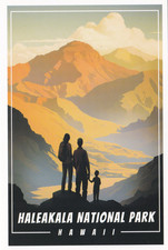 Haleakala National Park Hawaii Art Poster Postcard