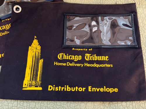 Menge (2) Vintage Chicago Tribune Heim Lieferung Hauptquartier Händler Umschläge - Bild 4 von 9