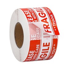 Batrical 2"x3" Fragile Stickers Shipping and Moving Labels 500 PCS/Roll 1Rolls