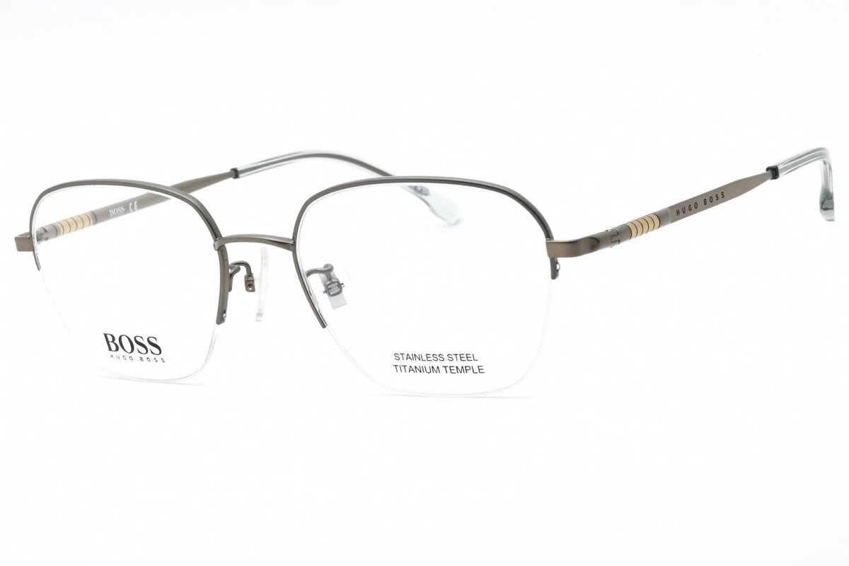 Hugo Boss 0480‎ 055 145 Eyeglasses Half Rim USed H17956 HUGO BOSS EYEGLASSES 1007/IT 4IN BROWN HALF RIMLESS Q52/19  main image 3