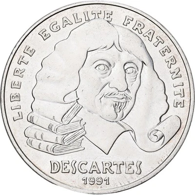 Monnaie, France, Descartes, 100 Francs, 1991, SPL, Argent, Gadoury:906, KM:996 - Photo 1/2