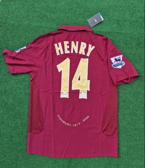 Arsenal 2005-06 Home Jersey - Short Sleeve Vintage Kit - Henry #14