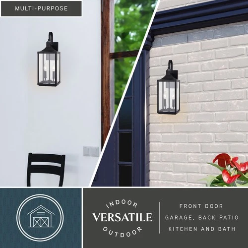 Vaxcel Lighting T0764 Old Town 2 Light 20" Tall Outdoor Wall - Black - Picture 4 of 6
