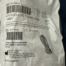 CPAP Hose AG36810 6ft Flex-Lite Tubing 15MM Grey Sealed AG Industries