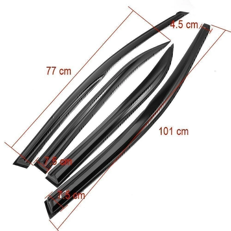 Para Toyota Corolla 2009-2013 4 piezas viseras de ventilación de ventana protectores de lluvia solar Foto 4 de 4