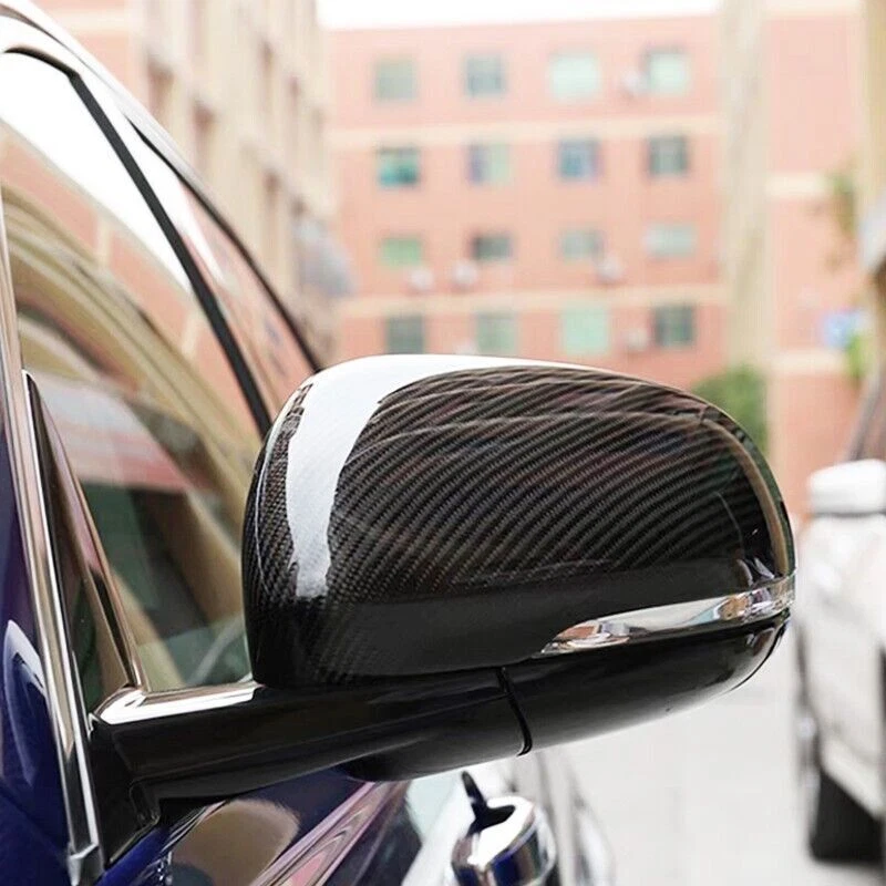 Cubierta de espejo retrovisor lateral de fibra de carbono real para Jaguar XJ XJL 2010-2019 Foto 4 de 4