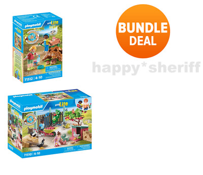 Playmobil Two My Life Sets 71510 and 71512 Family Fun Country New