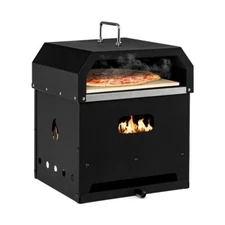 4-in-1 Outdoor Pizza Oven Wood Fired 12" Pizza Oven Portable Patio Camping Oven