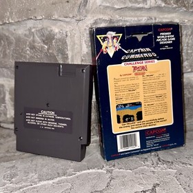 Nintendo NES Trojan gioco a 5 viti in scatola nera con scheda appendiabiti testato