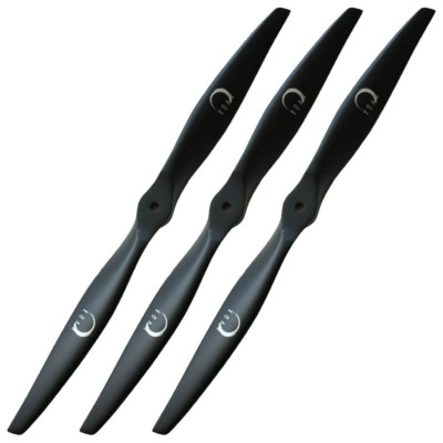 XOAR PJM-E 13X6 (3-Pack) Black RC Electric Airplane Propeller 13 Inch Wood Prop