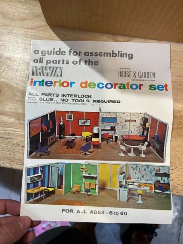 MCM Irwin Dollhouse 1964 Sear’s Interior Decorator Set New In Original Box RARE! - Picture 2 of 11