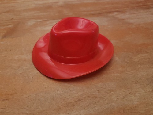 Vintage Mini Plastic Adam Hat Salesman 
