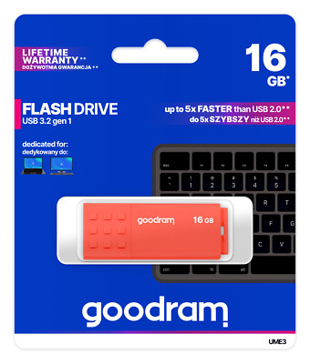 16 GB Speicherstick USB 3.0/3.2 Nano Stick Flash Drive Memory Point orange