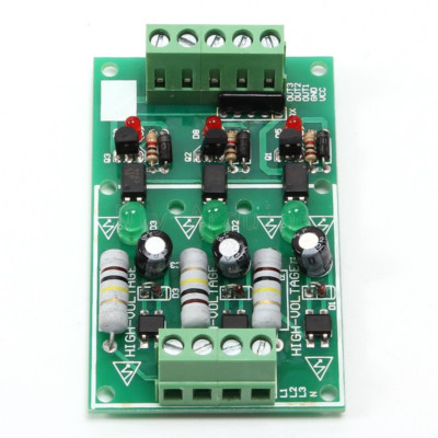 NEU  3-Channel Optocoupler Isolation Module AC 220V Testing Module No PCB Holder
