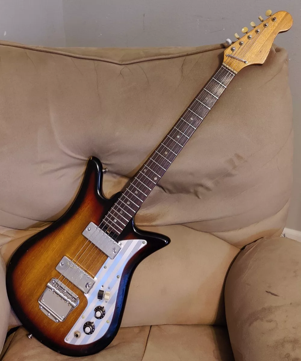 Teisco 1960s E 200 electric guitar with 60 s hard case