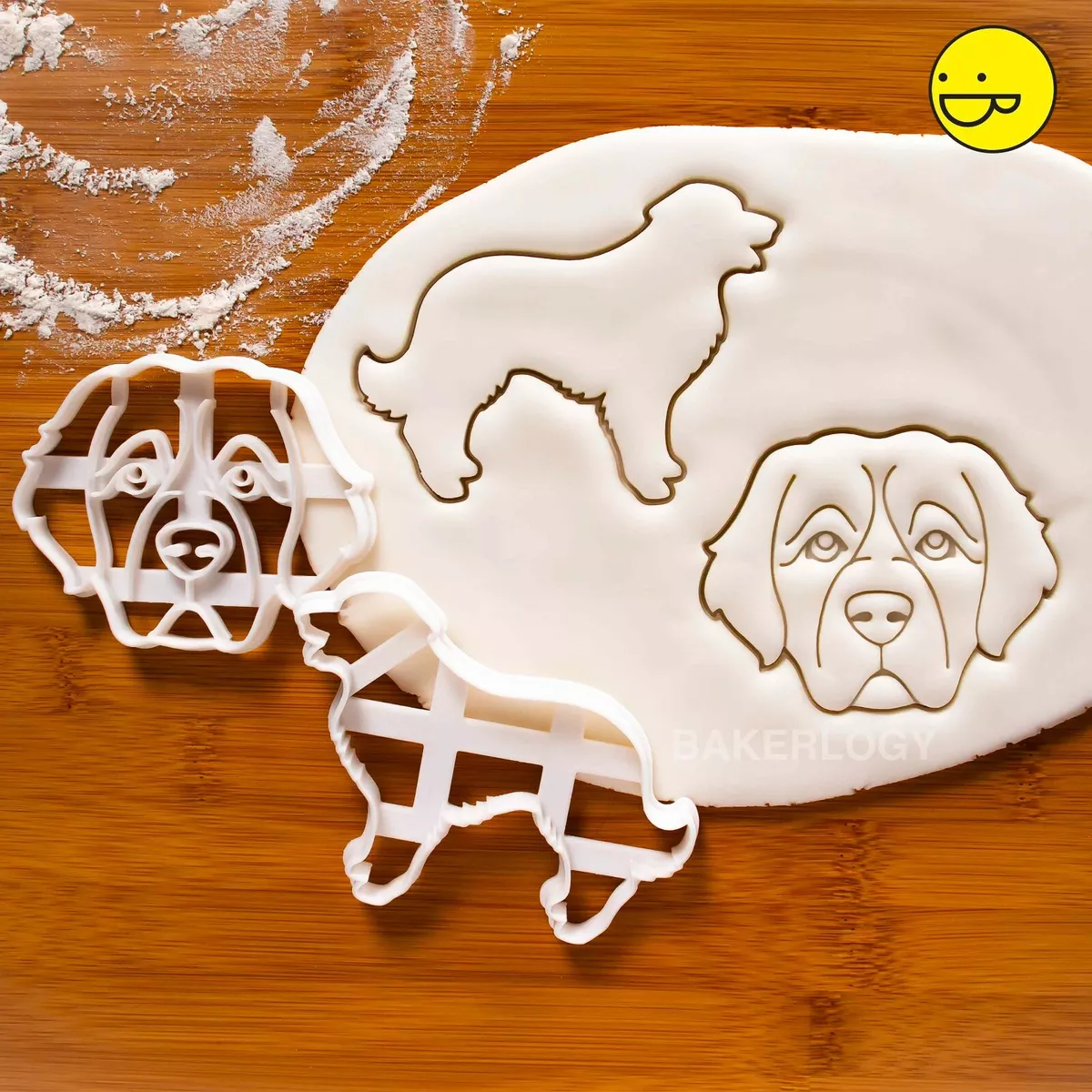 Dog shaped top cookie cutters