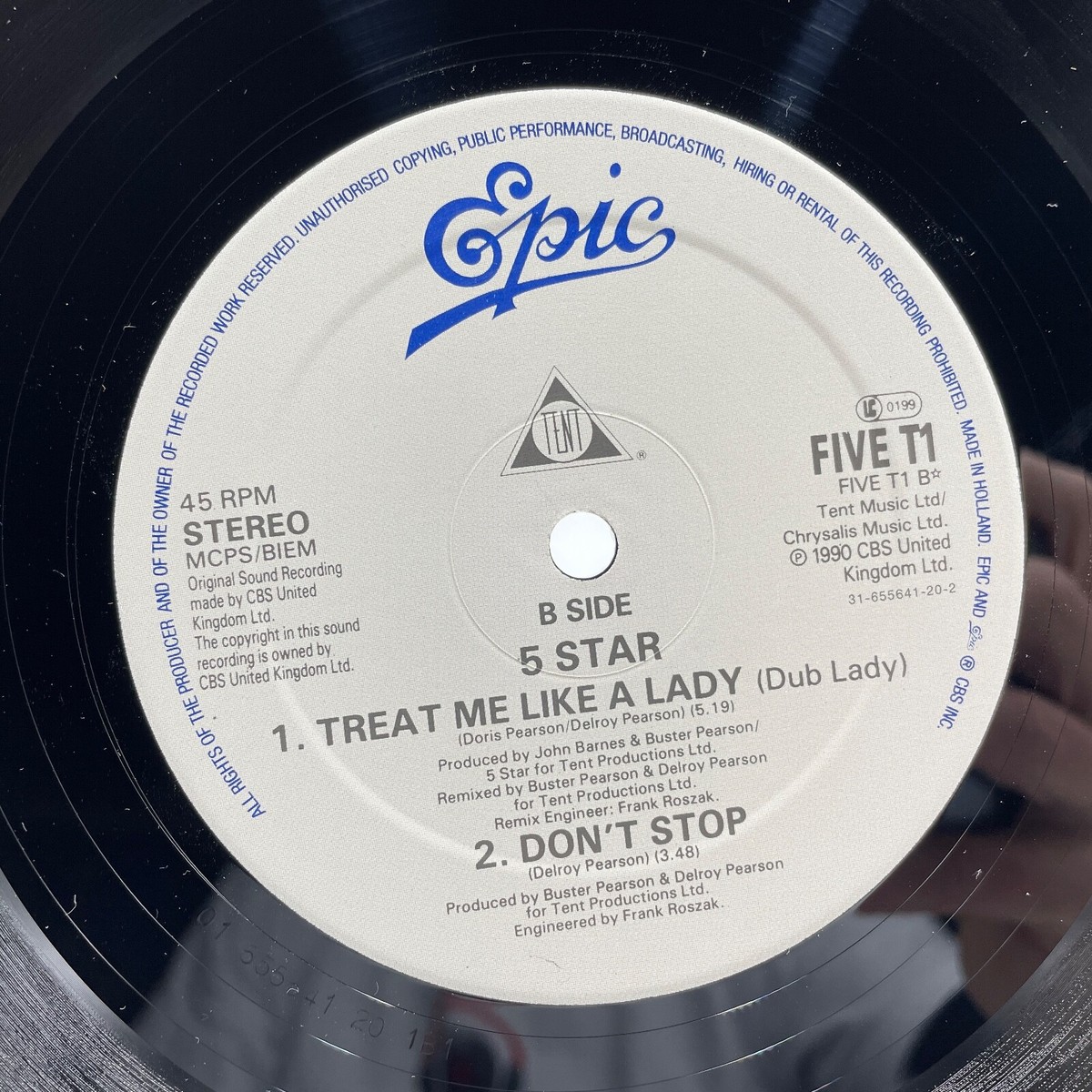 Five Star – Treat Me Like A Lady - UK 12