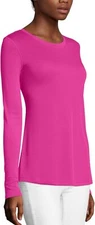 Hanes Long-Sleeve TShirt Sport Cool DRI Womens Performance Tee Fresh Berry S-2XL