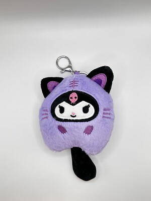 Kuromi Key Change, new, purple and black, plush,  fur, 4 X 4 X 1.5