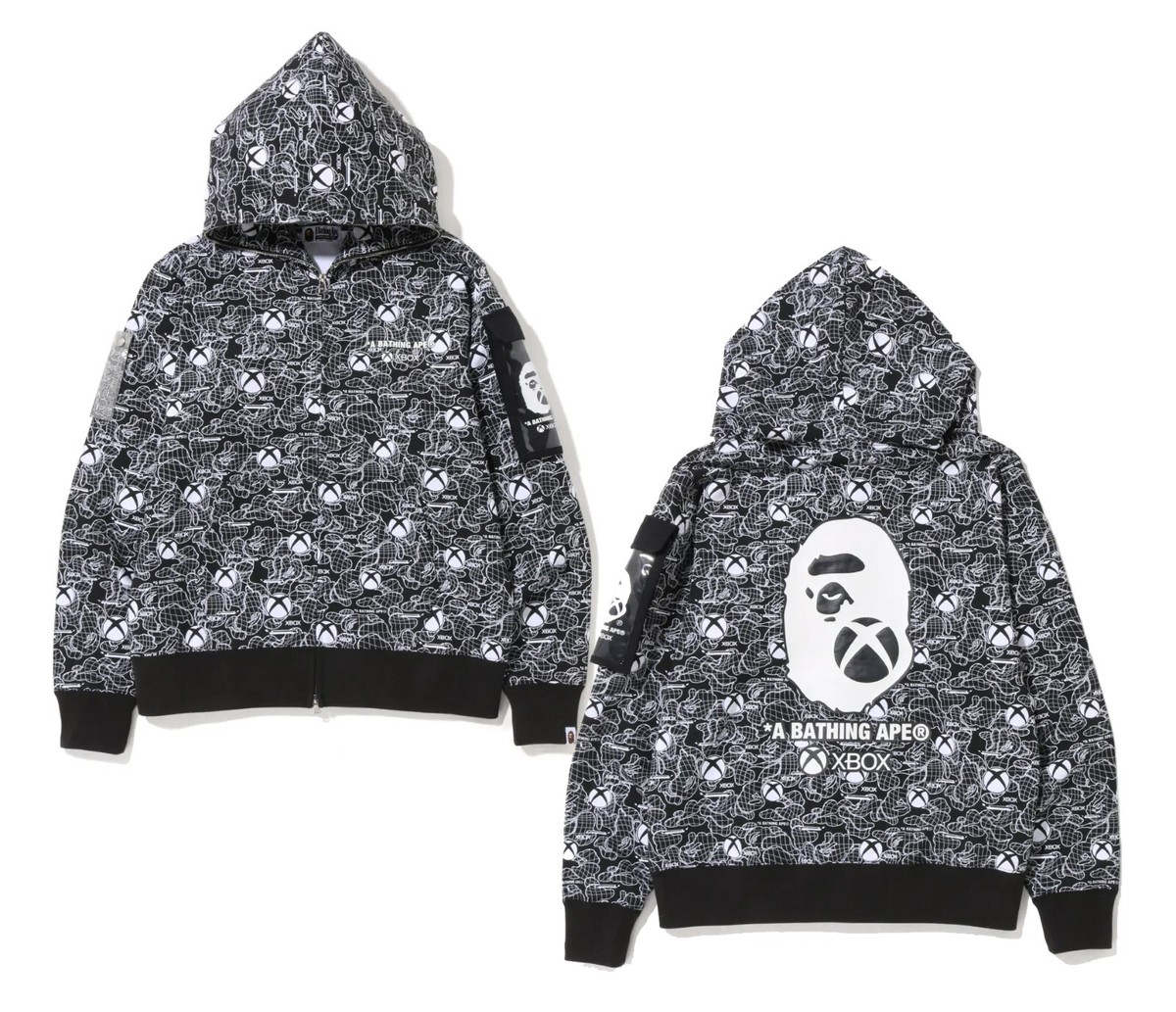 トップス BAPE Hoodie Thermal 2005 A Bathing Ape 2005 BAPE 2nd Shark full zip hoodie White a bathing ape NIGO