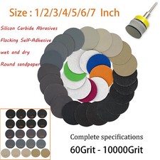 Wet  Dry Sanding Discs 1 - 7 Inch Hook  Loop Sandpaper Pad 60-10000 Grit