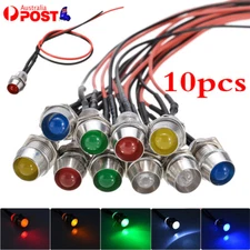 10pcs 12V LED Dash Pilot Panel Indicator Warning Light Lamp Car Boat Marine Van