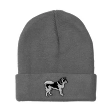 Beanies for Men Siberian Husky Dog Pet Embroidery Winter Hats Women Skull Cap