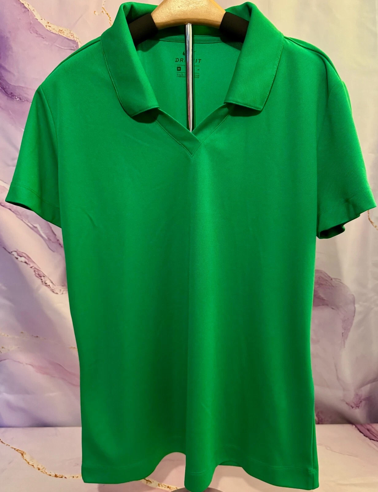 Ladies Nike Dri-Fit Green Polo M